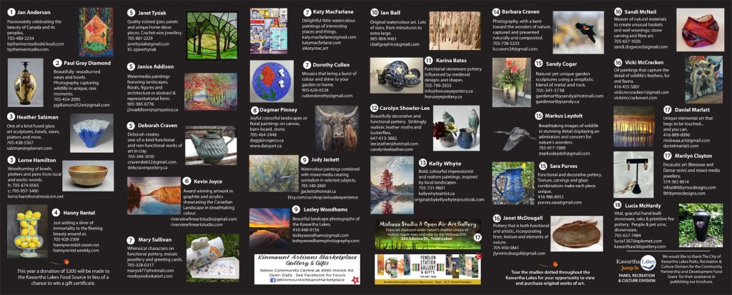 Artist side of brochure